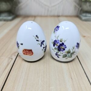 Lefton Violet Chintz Salt & Pepper Set